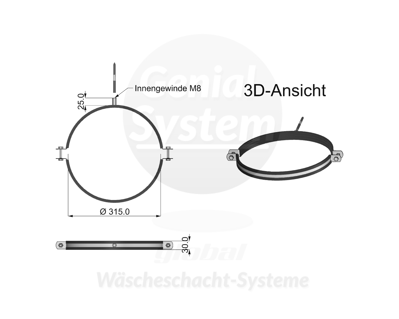 VA-Rohrhalter verzinkt