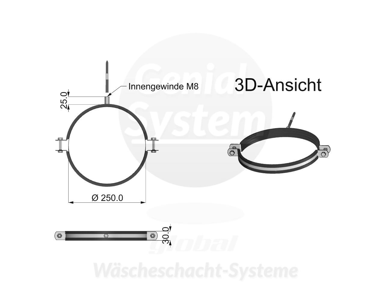 VA-Rohrhalter verzinkt