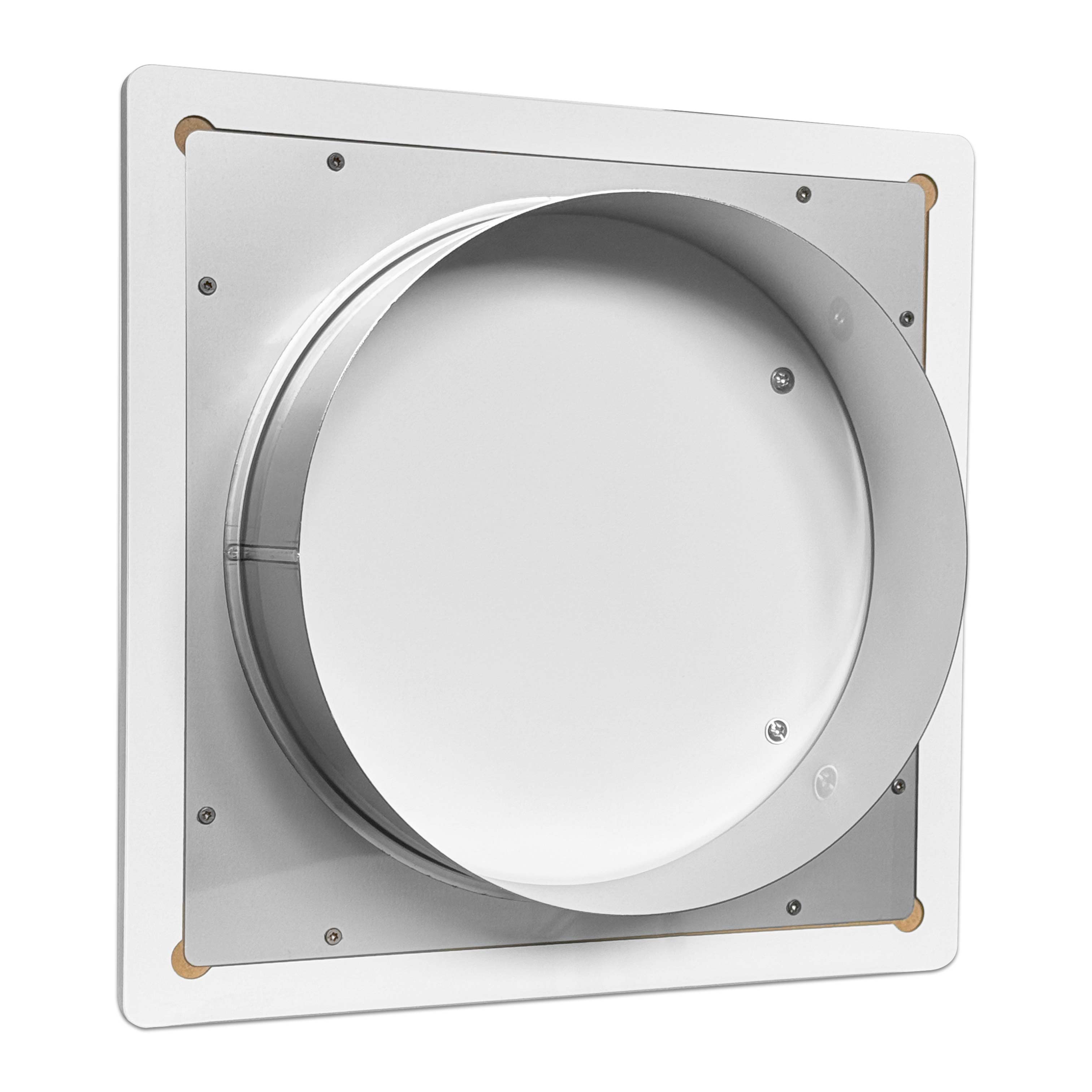 Einwurftür MDF Holz - Weiß - ohne Schloss - ⌀ 250 mm